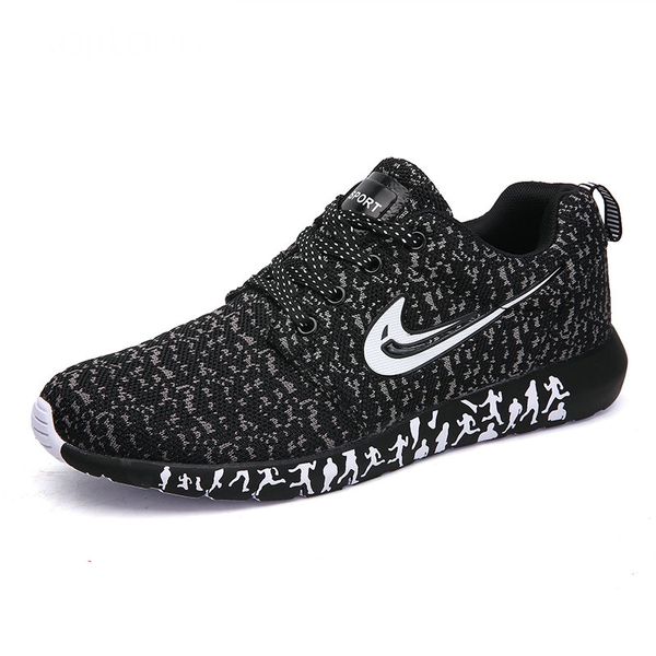 

man casual shoes 47 sneakers for men comfortable sport shoes women trend lightweight walking breathable zapatillas, Black