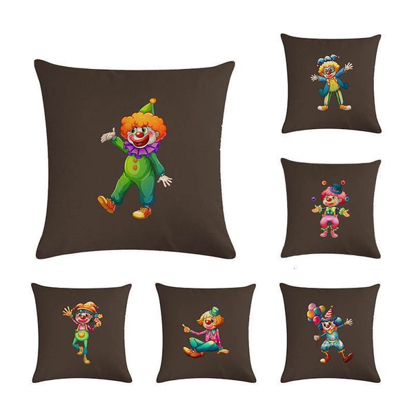 

подушка обложка circus clown 6 стили happy смеха день толстые белье хлопок декоративные подушки чехлы спальня декор zy567