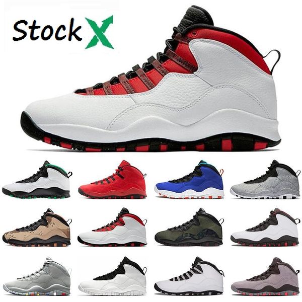 

stock x 10s huarache light blue red cement chicago mens basketball shoes 10 black white powder blue steel grey red designer sports sneakers