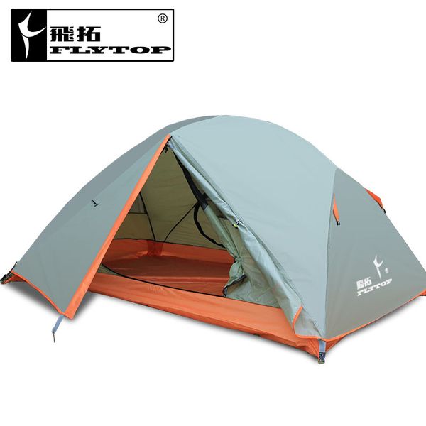 

flyhigh grade 2persons aluminum pole double layer double door windproof water proof professional camping tent