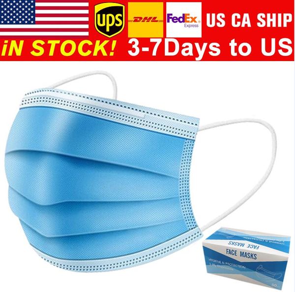

3-7 days to us disposable face masks with elastic ear loop 3 ply breathable for blocking dust air anti-pollution hot