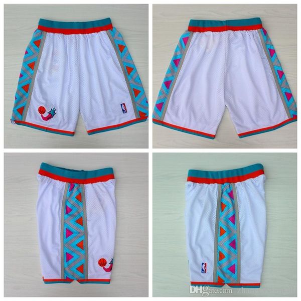 

western 1996 all-star los angeles lakers basketball shorts 45 michael pants golden state warriors trousers nba white blue shorts, Black
