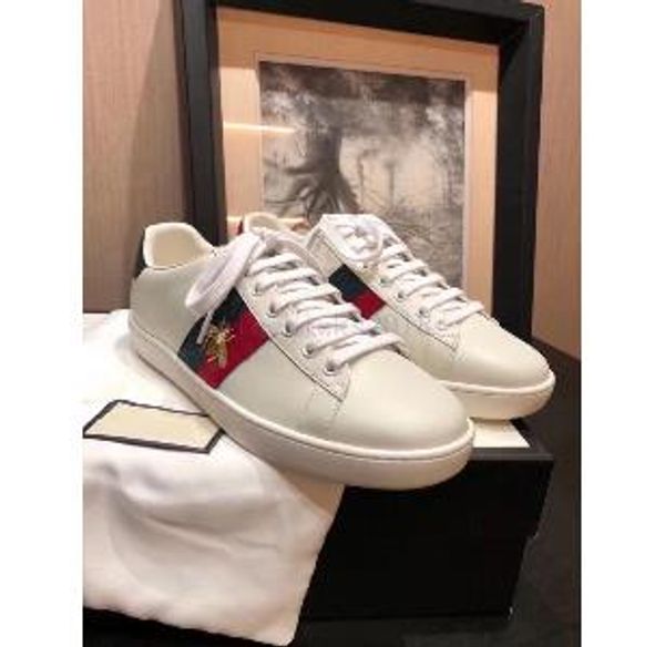 

2019 luxury designer men women sneaker casual shoes low italy brand bee stripes shoe walking sports trainers chaussures pour hommes, Black
