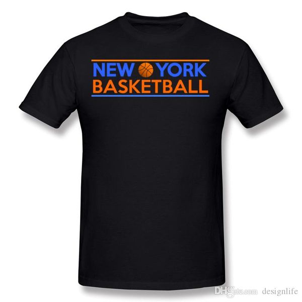 

pure cotton new york basketbal design knicks t shirts round neck navy blue short sleeve t-shirt s-6xl normal t shirts, White;black
