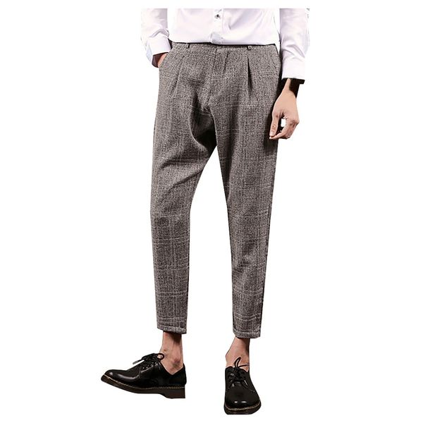 

2019 autumn men's large size fashion pants solid color casual long straight pants pantalones hombre joggers winter a60, Black