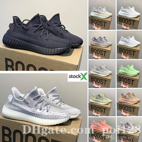 

with box kanye west yeezy yeezys yezzy clay v2 boost 350 hyperspace static reflective men women running shoes jjj039