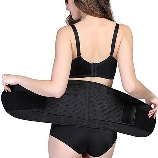 

men women neoprene lumbar waist support waist trimmer belt exercise weight loss burn shaper gym fitness belts, Black;gray
