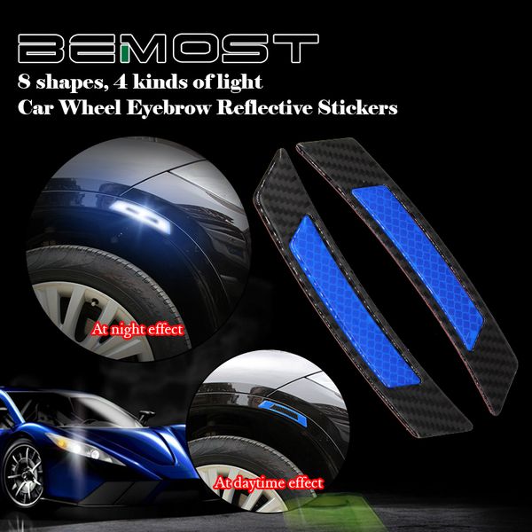 

bemost car wheel rim eyebrow reflective warning strip protective stickers for mitsubishi outlander grandis asx lancer l200 colt