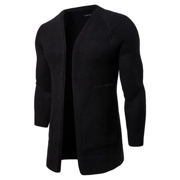 

man casual sweater autumn warm solid black sweaters clothes, White;black