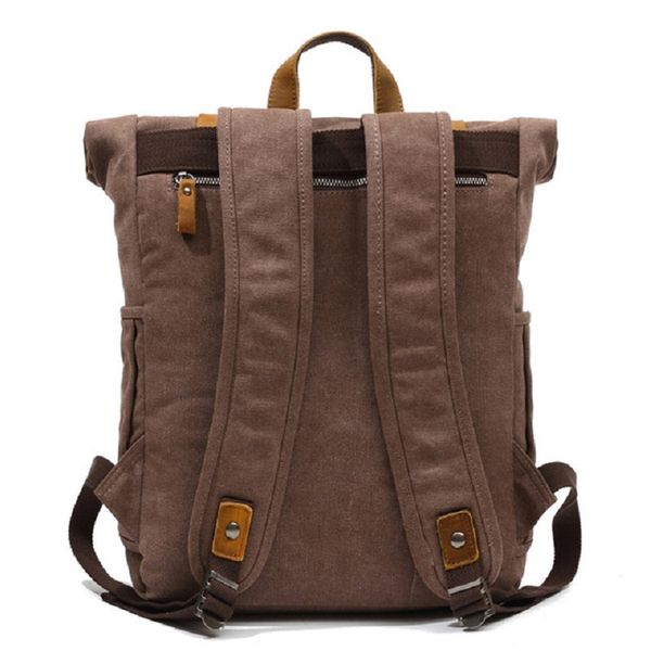 

retro canvas backpack men's travel bag large capacity lapbackpack school bag