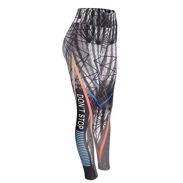 

don 't sletter print fitness women leggings 3d printed slim jeggings high waist sporting leggings elastic skinny long pants famous, Black