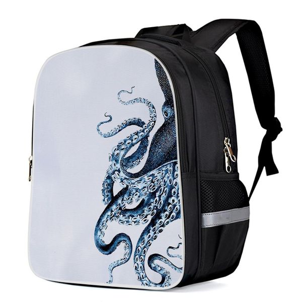 

ocs cthulhu backpacks school bag child book bag sports bags bottle side pockets school student silver edge