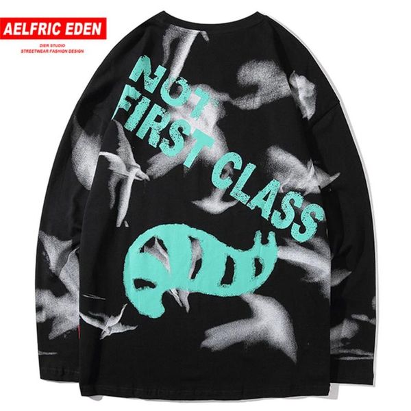 

эльфрик eden hip hop streewear толстовка толстовки мужчина hipster повседневная punk rock пуловер абстрактная печать с длинным рукавом тройн, Black