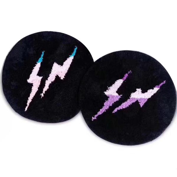 

ins творческое мягкая ковер hiroxxshi fujixwara lightning градиент цвета joint ковер гостиная спальня напольный коврик двери коврик украшени