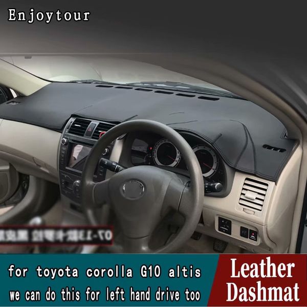 For Corolla Axio Altis G10 2006 2012 Leather Dashmat Dashboard Cover Pad Dash Mat Carpet Car Styling Accessories Custom Vehicle Interior Parts Vehicle