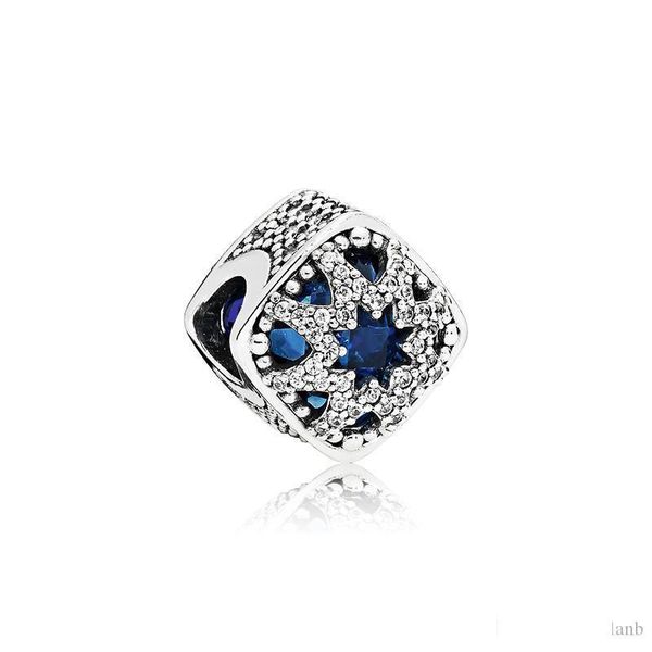 

new authentic 925 sterling silver blue crystal charms original box for pandora beads charms bracelet jewelry making, Bronze;silver