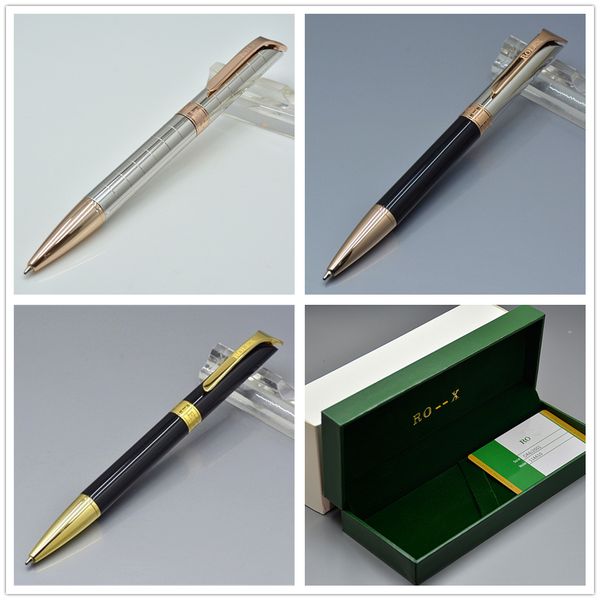 

3 Styles luxury Role metal ballpoint pen with box fine Office stationery refill pens for business Gift