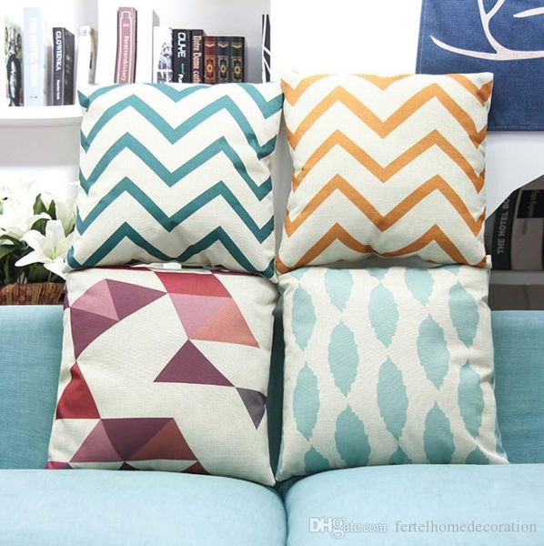 

simple modern style pillowcase abstract line cotton linen pillowcase asymmetric strong design pattern pillowcase