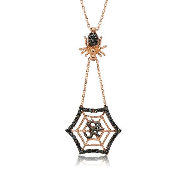 

925 sterling silver muhammad written spider net lady necklace