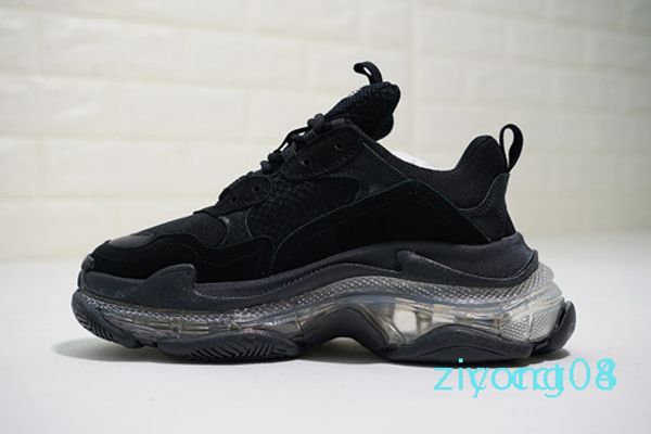 

drop ship paris bottom triple-s leisure shoes dad shoes platform triple s sneakers for men womens kanye old grandpa trainer z08, Black