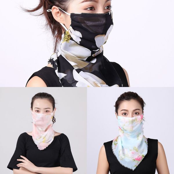 

kqem8 scarf masks face shawl sunshade outdoor printed mask anti uv neck sun protection mask designer riding masks protective scarf mask, Black