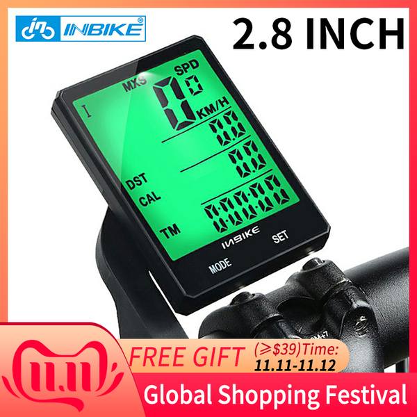 

inbike 2.8 inch bike wireless computer rainproof multifunction riding bicycle odometer cycling speedometer satch backlight