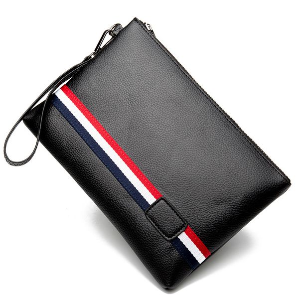 

fashion men clutch bag man cluthces envelope bags pu leahter wrist bag small file holder mobile wallet