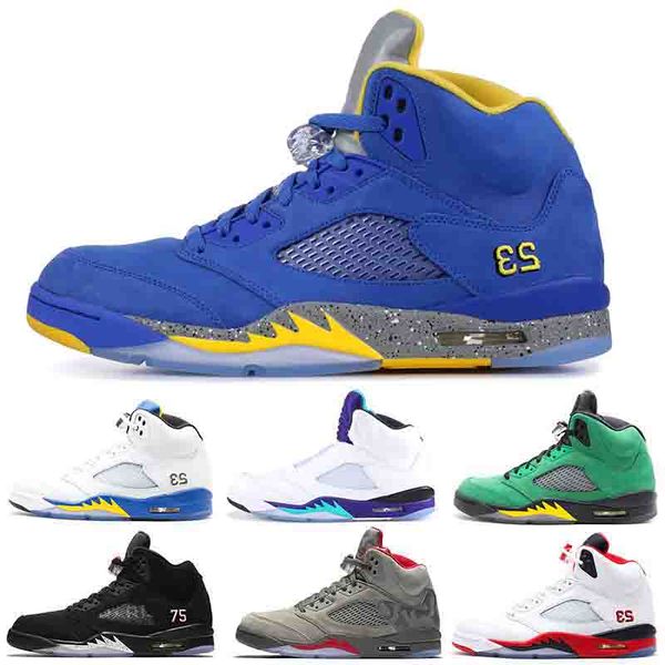 

fresh prince 5s men basketball shoes 2019 new oreo bronze wings black grape blue suede laney designer training shoes sports sneakers 40-47, White;red