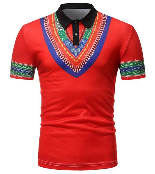 

african-style short-sleeved lapel shirt, White;black