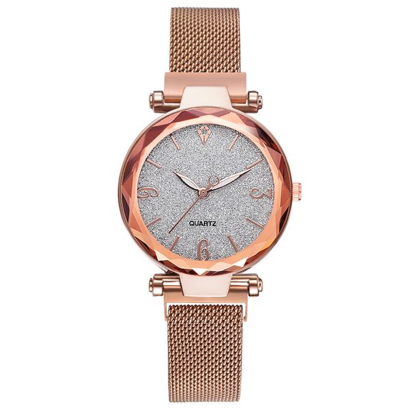 

starry sky watches women fashion round dial quartz wrist watch ladies bracelet watch gift clock bayan kol saati #b, Slivery;brown