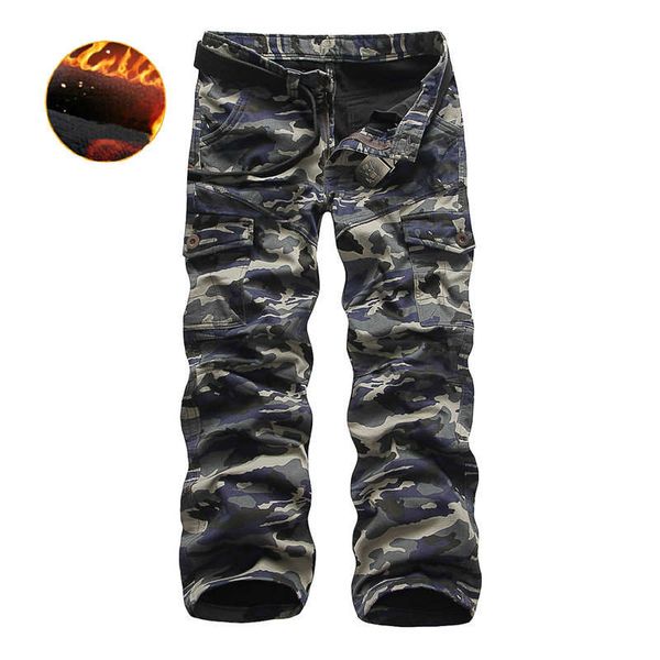 

fashion men cotton cargo pants winter overalls men's trousers camouflage trousers pants 2018 new arrival, Black