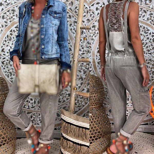 

fashion women casual strap loose jumpsuit baggy trousers overalls pants ~3xl, Black;white