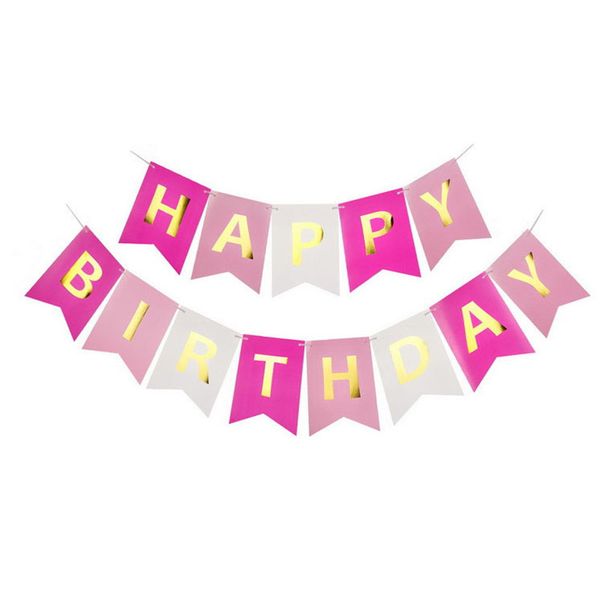 

happy birthday banner garland hanging gold letters p props bunting garland party event kids baby birthday decoration