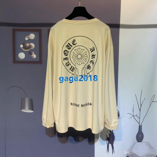 

high end женщины девушки oversize толстовка крест письмо печати круглый вырез с длинными рукавами блузка повседневная рубашка модный дизайн, Black