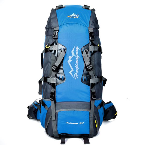 

large capacity 80l hiking backpack men women outdoor climbing trekking camping travel bag sport luggage rucksack water resistant