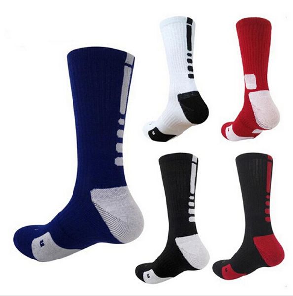 

сша профессиональный elite баскетбол носки длинные колено спортивный спорт носки wzco мужчины мода компрессионные термические зимы мужские н, Black