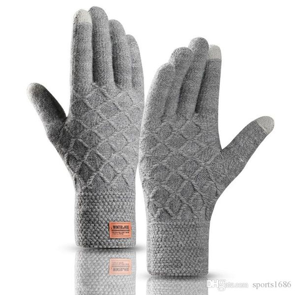 

tricoter Ã©cran tactile gant capacitif gants femmes hiver chaud gants en laine antidÃ©rapant tricotÃ© telefingers gant de noÃ«l cadeaux mitaines, Black;green
