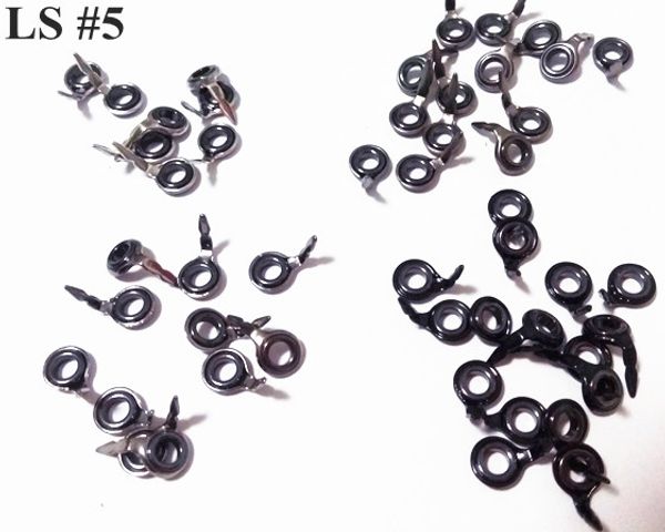 

ls #5 -- 20pcs silver / gun smoke/ black color fishing rod repair guide fishing rod building