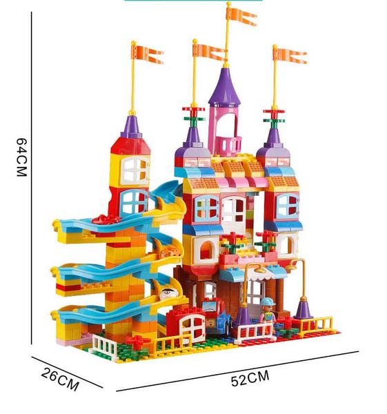 

260pcs crazy ball building blocks rmarble race run maze ball track building blocks plastic funnel slide toy blocks toys for children