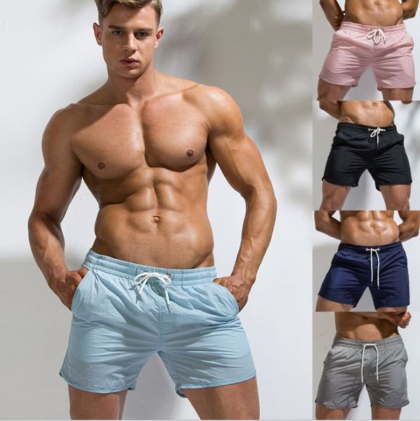 Homem Boy verão Beachwear Shorts secagem rápida Swimming Shorts design criativo Boxer Briefs Maillot de bain moda praia frete grátis