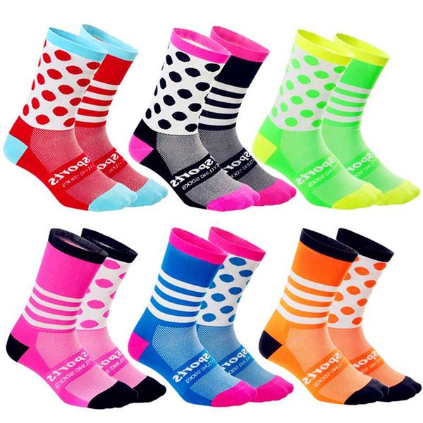 

professional cycling socks men women road bicycle socks outdoor brand racing bike compression sport, Black
