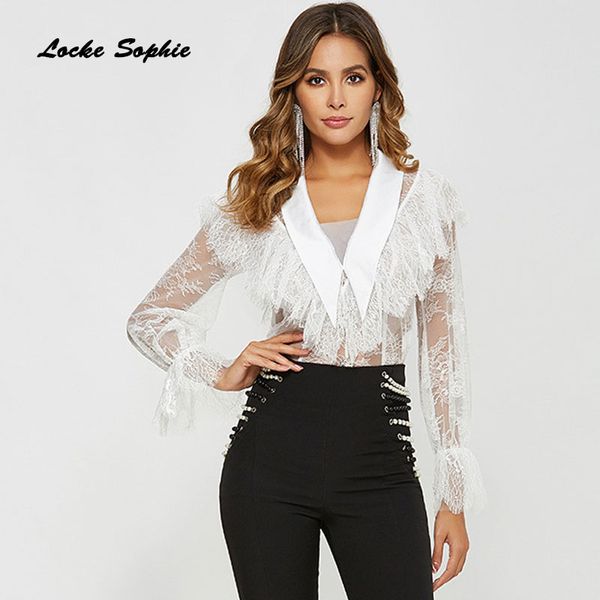 

1pcs ladies plus size chiffon blouses 2019 summer fashion lace splicing primer shirt women casual blouses girls, White