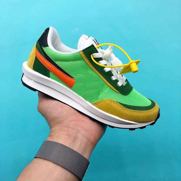 

2020sacai x ldwaffle kids running shoes boys girls green gusto sneaker waffle pine green sneakers ldwaffle sacai ldv waffle sports314h, Black
