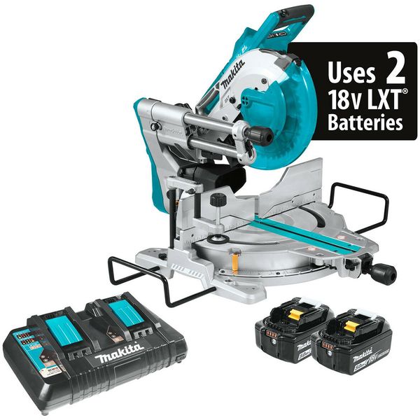 

Makita x l06pt 36 volt lxt 10 inch dual bevel liding compound miter aw kit