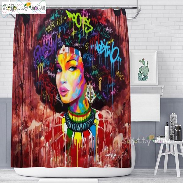 

graffiti art beauty shower curtain bathroom waterproof polyester shower curtain printing curtains for bathroom