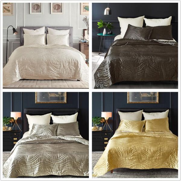 

искусственного шелка наборы кровать обложка 3 шт полиэстер ткань реактивная печать комплект постельных принадлежностей durable спальня украш