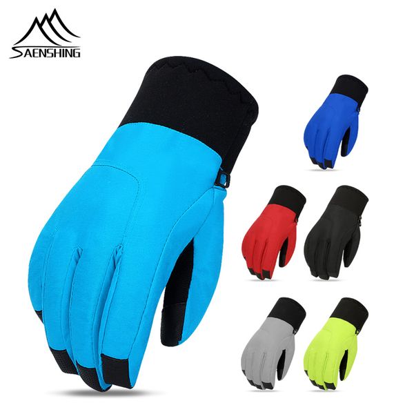 

saenshing snow snowboard ski gloves touch screen waterproof motorcycle sports gloves warm solid color skiing hand protection
