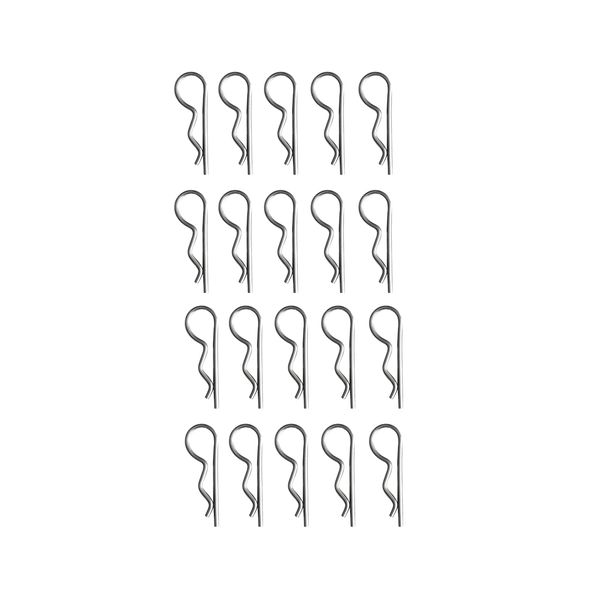 

20 pcs stainless steel r clips retaining hitch cotter pins 1.2x22mm