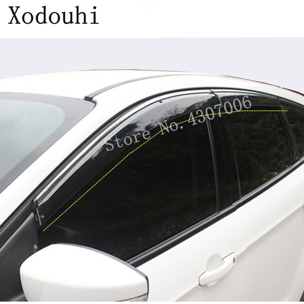 

for ford kuga 2017 2018 2019 car body cover stick lamp plastic window glass wind visor rain/sun guard vent 4pcs