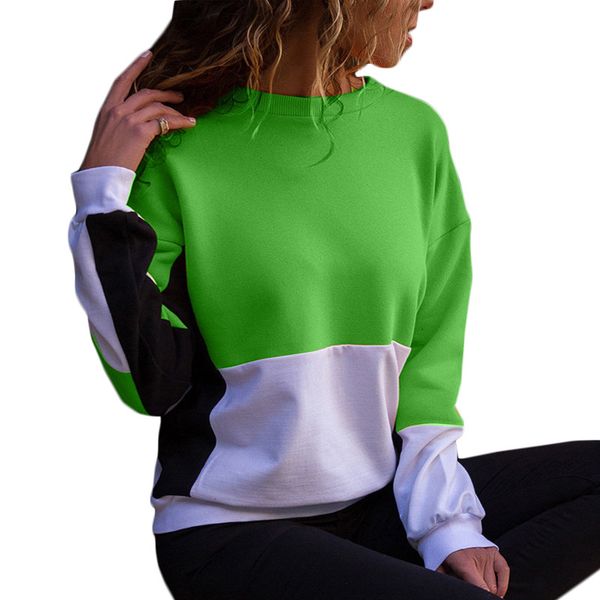 

warm hoodies bright sweatshirt autumn winter women casual loose patchwork harajuku hoodie female long sleeve pullover sweatshirt, Black